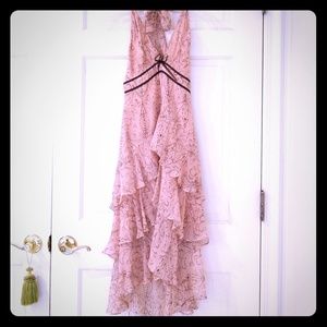 BCBG Max Azria, Silk Dress with Ruffles
